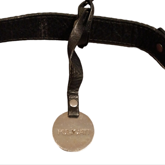 Pulicati Butter Soft Black Italian Leather Hobo Bag Logo Charm attached … - Picture 6 of 7